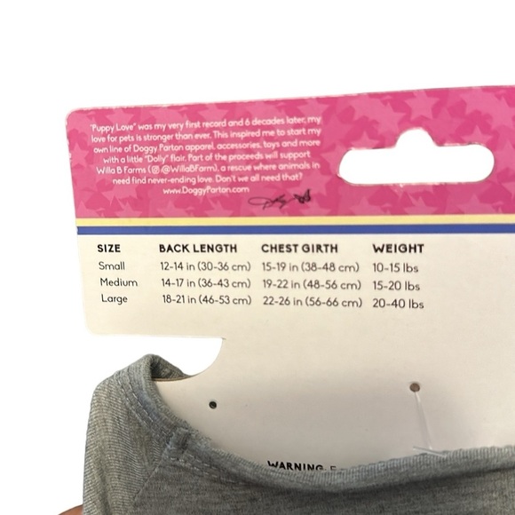 Doggy Parton Shirt Dolly New Small - Picture 2 of 3